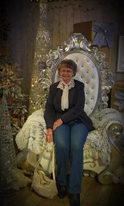 Mum sitting on a throne for her birthday xxx