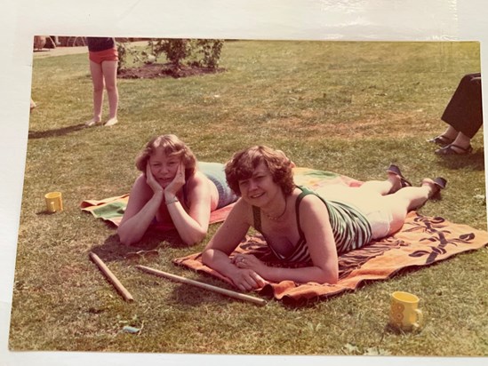 Mum and Bridie sunbathing xx