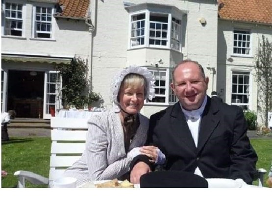 Gordon and Helen Tea with the Tennysons in Somersby 