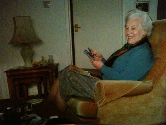 Granny in her 'Golden chair xx