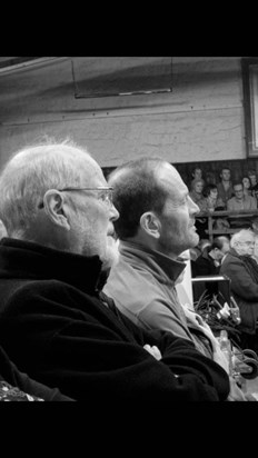 Grandad and Dad at the non-dancing Ceilidh Rothbury 2012
