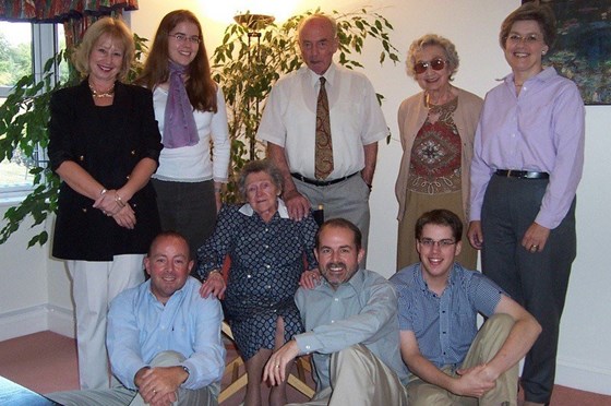 Denise at her Cousin Doris's 90th birthday party with Doris's family. September 2003