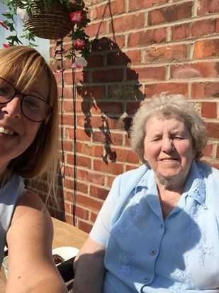 Denise and Betty enjoying the sun 