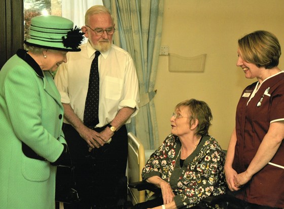 Mum & Dad with The Queen in 2012