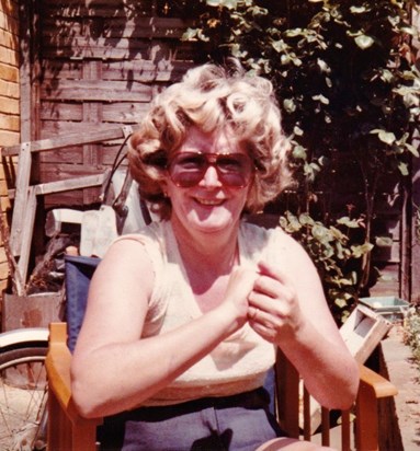 Mum in her garden