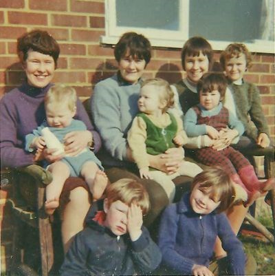 Sally with her sisters and their children 1969