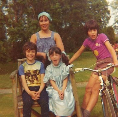 Sally and her children 1977