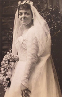 Our Pam looking stunning on her wedding day