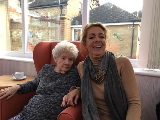 Carol popped in to see Mum, what a lovely surprise that was. X