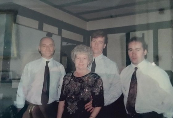 Happy 60th Mother with Vic, Jimmy and Ian xxxxxxxxx