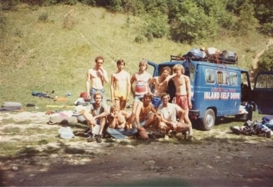 Martin on our Euro climbing trip 1982