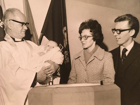 My Holy Baptism 5th March 1972 with Mum and Dad x