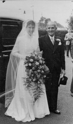 Beryl and Dad Wedding Arrival