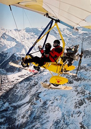 Microlighting above Val D'Isere at 75