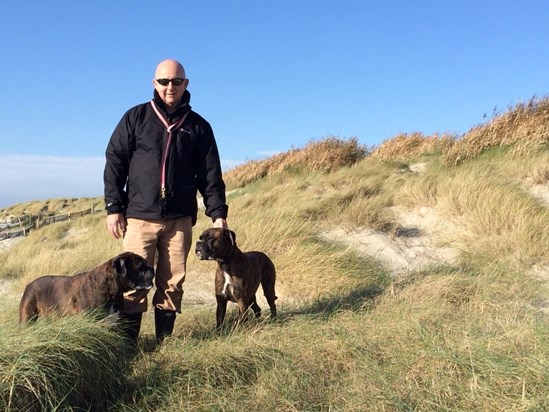 Coastal walking with the dogs