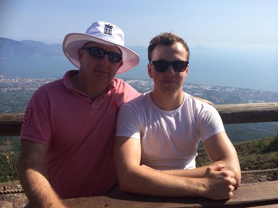 Top of Vesuvius with Sam
