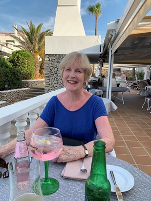 At a favourite restaurant in Menorca