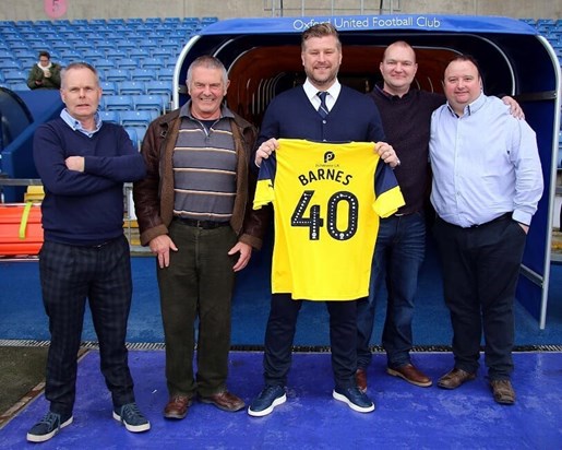 Andrew pitch-side at the Kassam, he enjoyed this day, apart from the match which was a drab 0-0 draw.