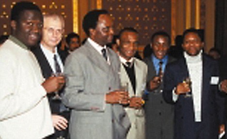 New scholars from Cameroon pictured with Kitts Mbeboh, 2000