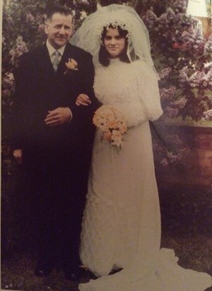With my dear dad on my wedding day (1973) xx