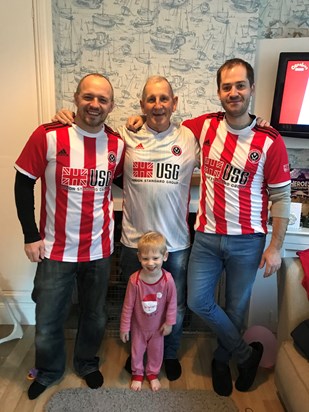 Ready to watch the Blades in Brighton. 