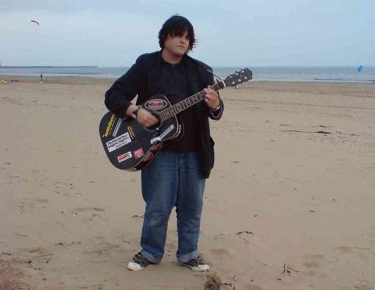 Jamming on Swansea beach 2006