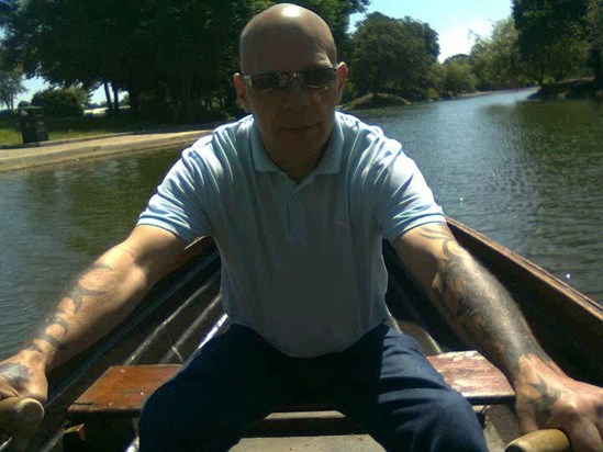 my stud rowing me on a boat x