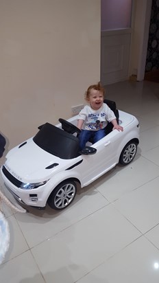 Hey uncle Richard im 1years old. I hope you like my new ride. Love you xxx