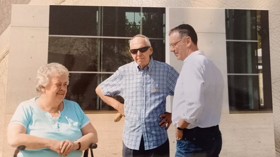 Hugh with Maureen and Frank, Israel, October 2008