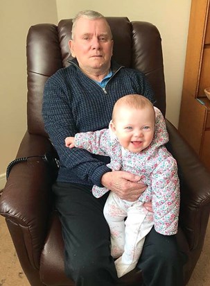 Dad with his Great Granddaughter, Mila 🥰