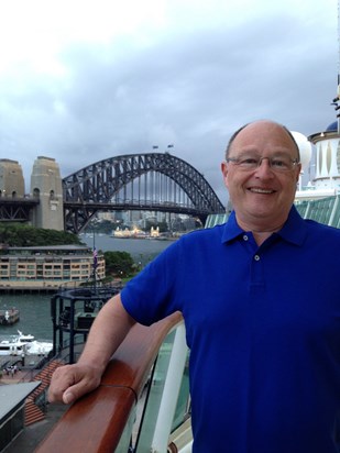 Sydney harbour on board the cruise ship
