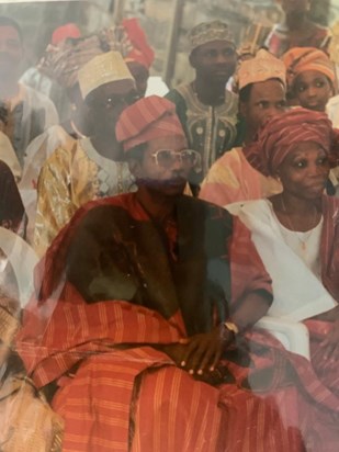 Dad and mum at Tolu's traditional wedding