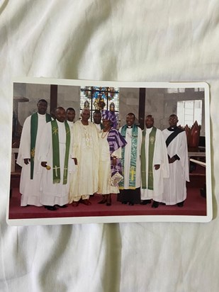 Sir Stephen Akinruli with Clergy at All Saints Church