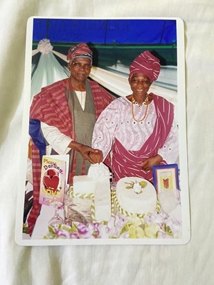 Sir and Mrs Akinruli  mum's 70th birthday