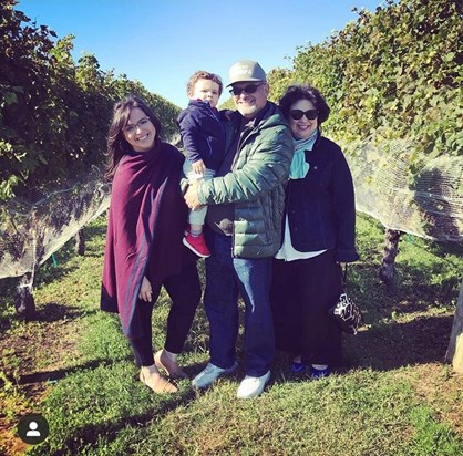 Beautiful day at the wineries on Long Island and our last family photo together ❤️