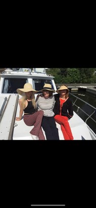 Happy days on the boat with Debs and Hannah Shepperton Marina