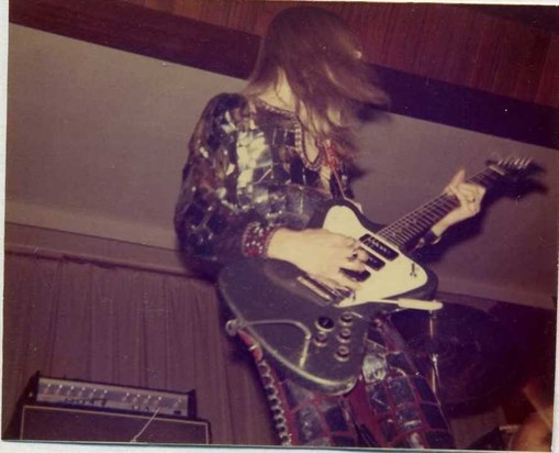 Del Bromham of Stray, Hastings Pier 2 September 1972. Phil was at this gig, and was a big admirer of Stray. Their stage show included strobes and pyros, which was pretty exceptional back then...