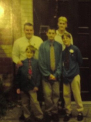 Dad with his 4 sons 1999 