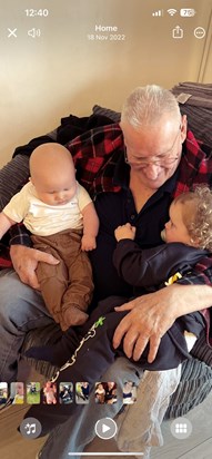 Dad with Hudson and Arthur Robin 2022