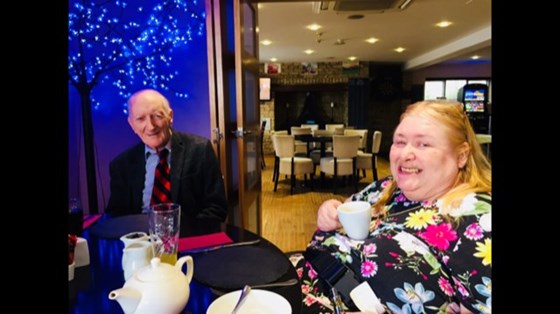 Kathryn and Peter at their favourite restaurant, May 2019