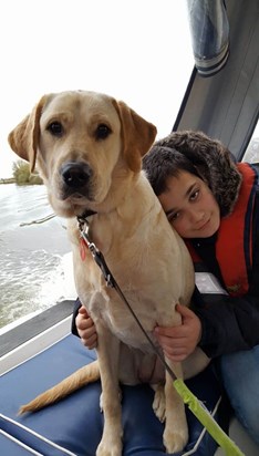 Nathan and guide dog puppy Debbie