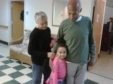 Ashley with Grandma and Grandpa 2009