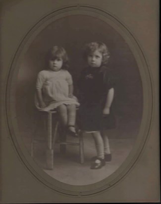 A very young Ethel and Ivy