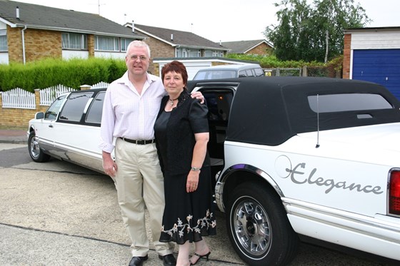 Ron and Margery on way to party 2005