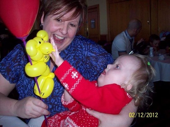 Lexie and nan at Bluebell Wood's Christmas Party