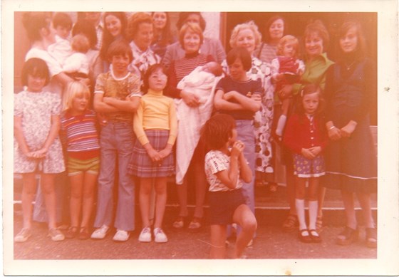 Denis at Alans Christening 1976