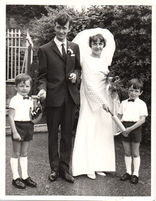 Denis and Tom as page boys at Margaret & Noels wedding