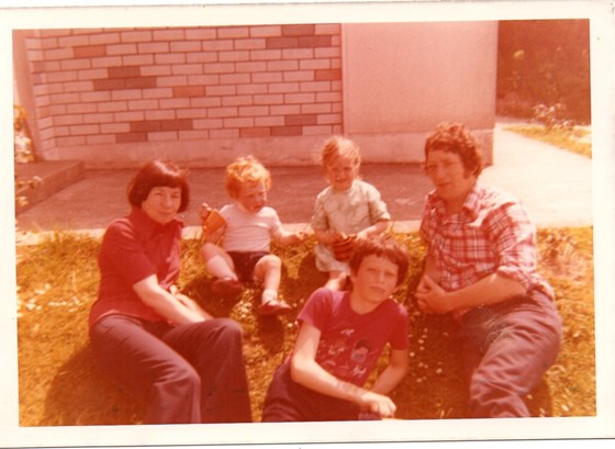 Denis with Mary, Laurence, Emma & Alan in Kilcoran Park, Youghal