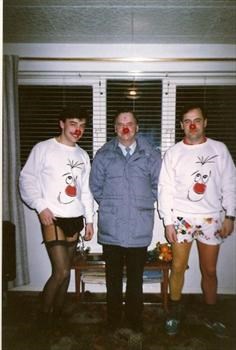 Dad in the middle, Red Nose Day a few years ago