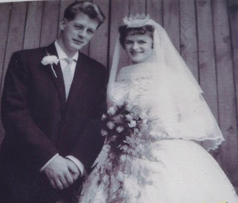 Beautiful. Mum and Dad on their wedding day 